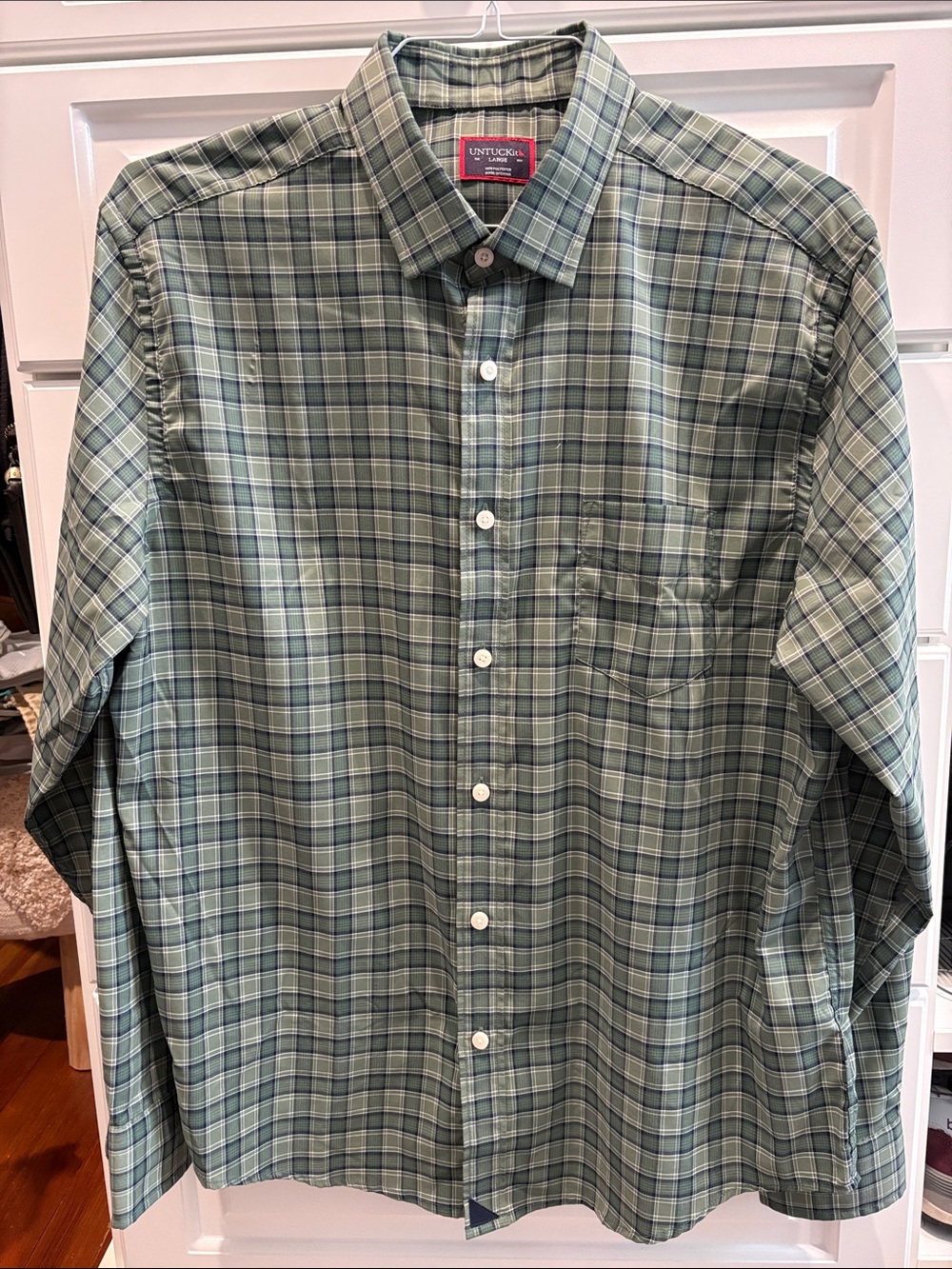 UNTUCKit Men's Green Plaid Button-Down Shirt